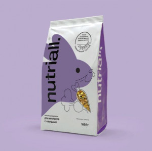 Nutriall полнорационный корм  для кроликов с овощами   900гр