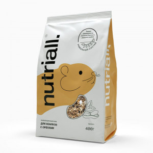 Nutriall полнорационный корм для хомяков с орехом   400гр