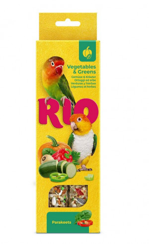 RIO Палочки для средних попугаев с овощами и зеленью, 2х75 г