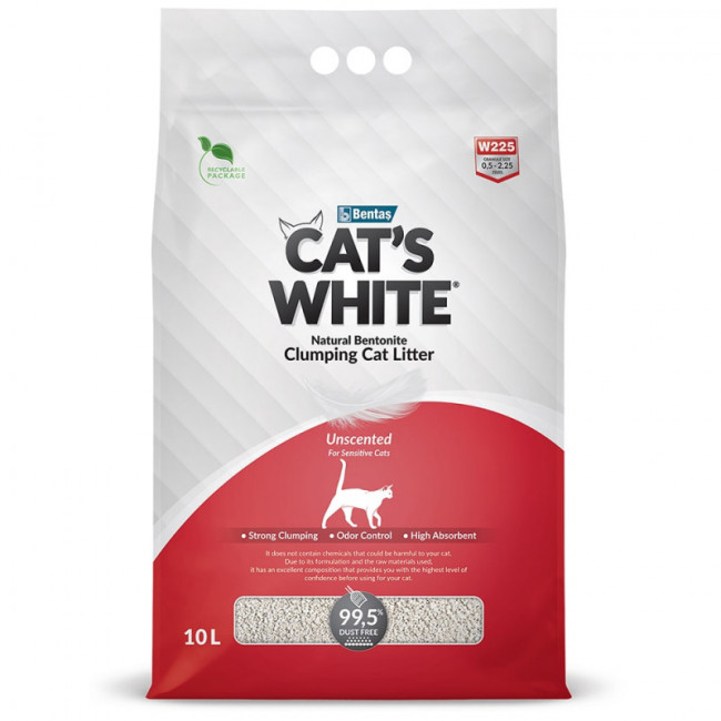 Наполнитель Cats White Natural комкующийся без аромата 10л