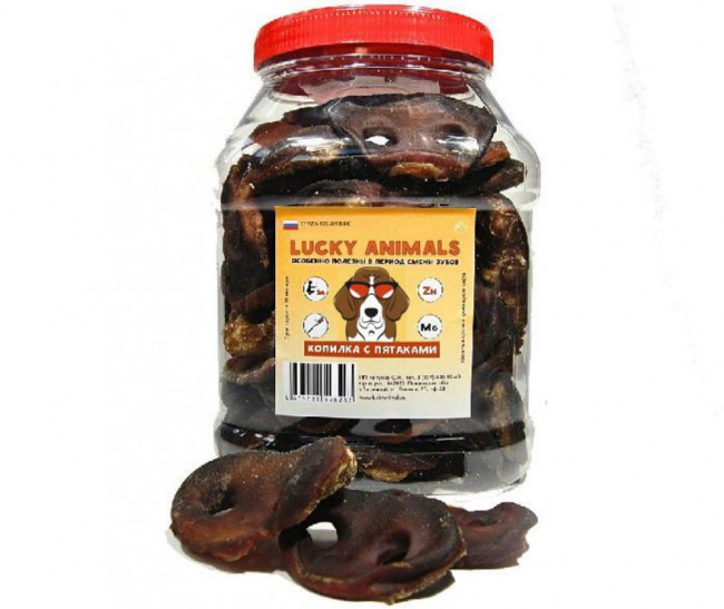 Лакомство Lucky Animals для собак Копилка с пятаками, 65 шт