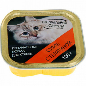 Натуральная Формула Влажный корм для кошек Суфле с телятиной 100 гр
