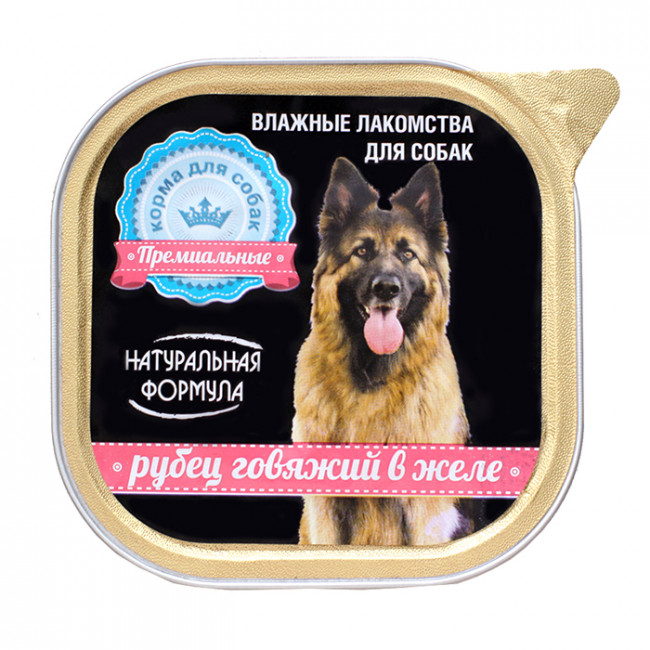 НАТУРАЛЬНАЯ ФОРМУЛА влажный корм для собак, рубец говяжий в желе, 300г