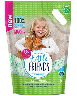 Наполнитель "Little Friends Aloe Vera" силикагель 5л