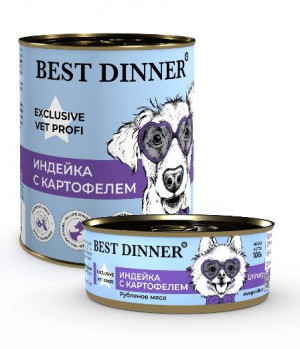 Best Dinner для собак Vet Profi Urinary Индейка с картофелем 340г