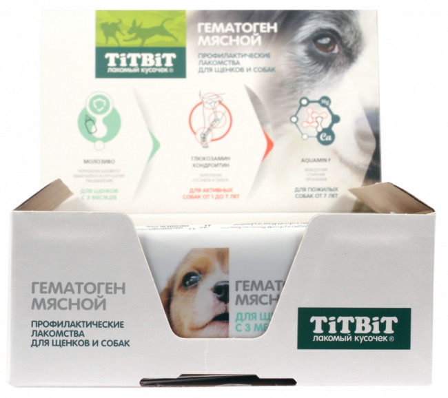 TiTBiT   Гематоген мясной для щенков, 35г
