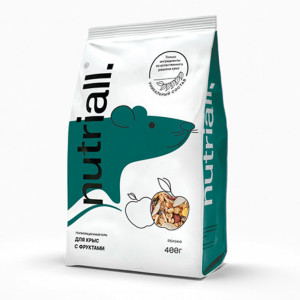 Nutriall Полнорационный корм для крыс с фруктами   400гр