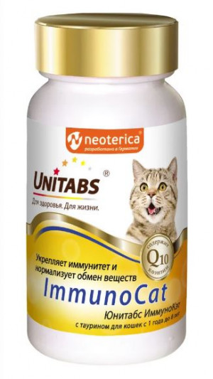 Unitabs ImmunoCat витаминно-минеральный комплекс для кошек для иммунитета, 120 таб.