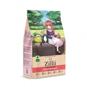 ZILLII Light/Sterilized сухой корм для взрослых кошек, страдающих избыточным весом и стерилизованных Индейка с уткой 400 гр