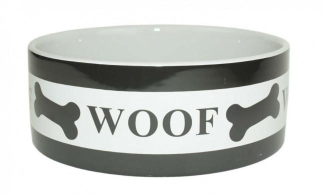 Миска для кошек керамическая "Косточки" №2 0,79л, DOGMAN