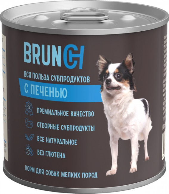 Корм консервированный для собак BRUNCH с печенью 240 гр