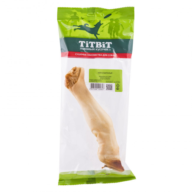 TITBIT Лакомство для собак Нога баранья, мягкая упаковка, 85 г