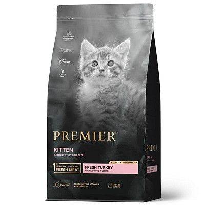 Premier Cat Turkey KITTEN сухой корм с индейкой для котят, 400 гр