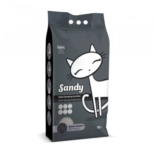 Наполнитель Sandy Active Carbon комкующийся с активированным углем 10 кг