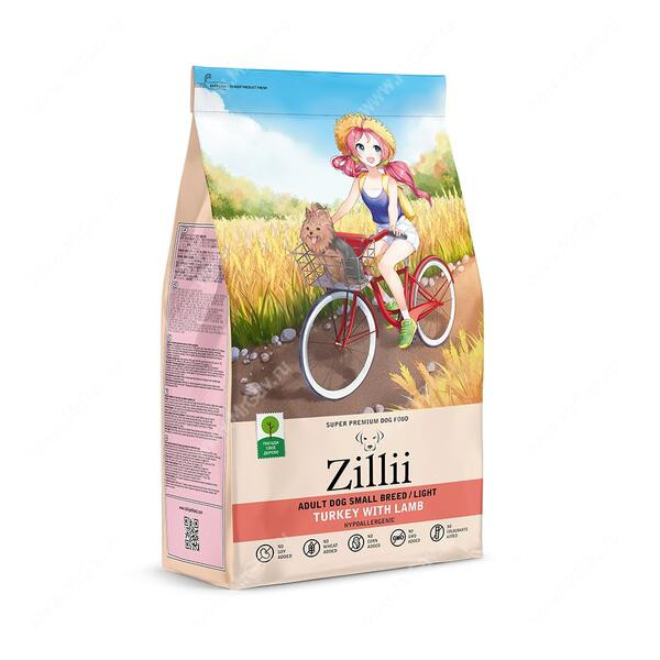 ZILLII Adult Dog Small Light сухой корм для взрослых собак мелких пород Индейка и ягнёнок 8 кг