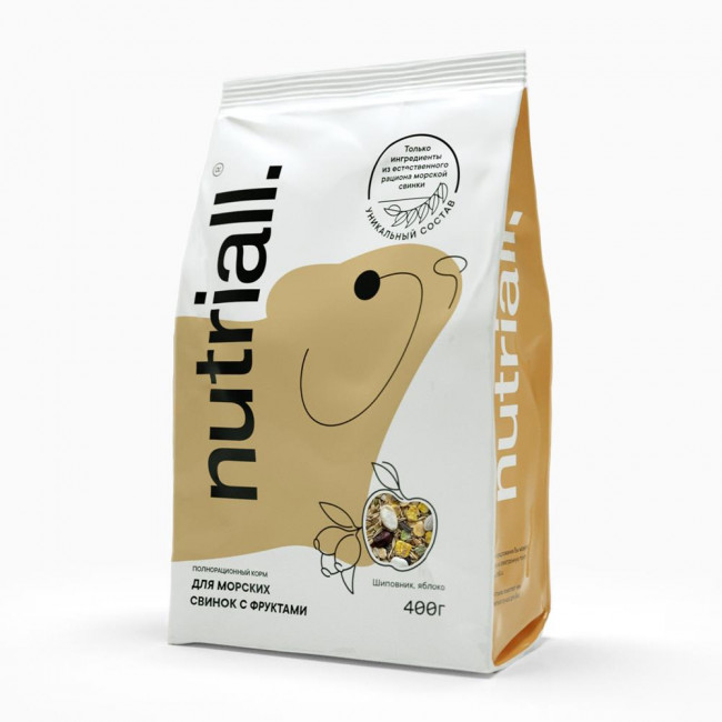 Nutriall полнорационный корм для морских свинок с фруктами   400гр