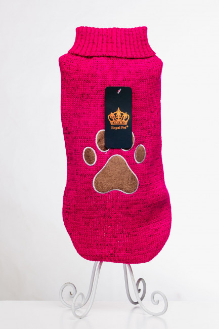 Свитер для собак Royal Pet "Лапка" Розовый S 25/42/32 см