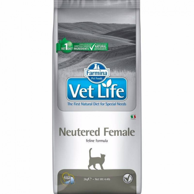 Farmina Vet Life Cat Neutered Female сухой корм для взрослых стерилизованных кошек - 2 кг