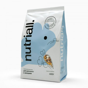 Nutriall полнорационный корм для шиншилл с овощами   400гр