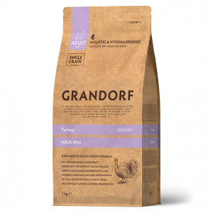 Сухой корм GRANDORF DOG Turkey MINI для собак мини пород, Индейка, 1 кг