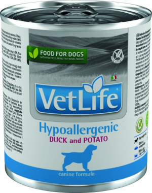 Farmina Vet Life Dog Hypoallergenic влажный корм для собак при аллергии с уткой и картофелем - 300 г