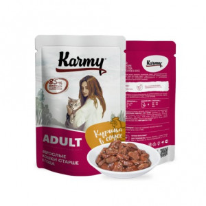 KARMY ADULT влажный корм для кошек курица в соусе 80гр