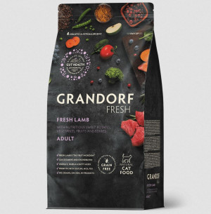 GRANDORF Fresh CAT Adult сухой корм для кошек, свежий ягненок с бататом - 2 кг
