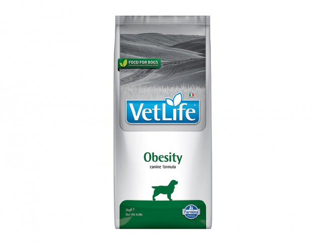 Полнорационный диетический корм для собак Farmina Vet Life Obesity для снижения избыточной массы тела., 2 кг