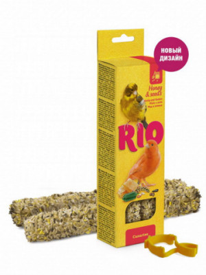 RIO   Палочки для канареек с медом и полезными семенами 2x40 г