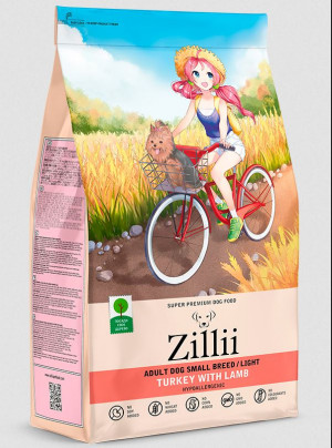 ZILLII Adult Dog Small Light сухой корм для собак мелких пород. Индейка и ягнёнок, 800 гр