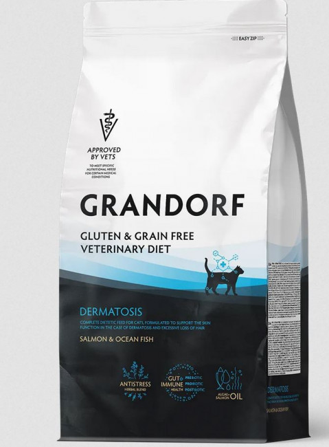 GRANDORF CAT сухой, Диета, Дерматозис 400гр
