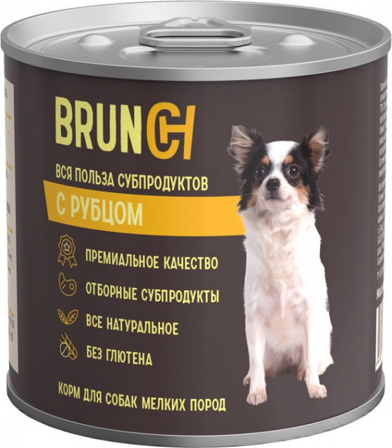 Корм консервированный для собак BRUNCH с рубцом 240 гр