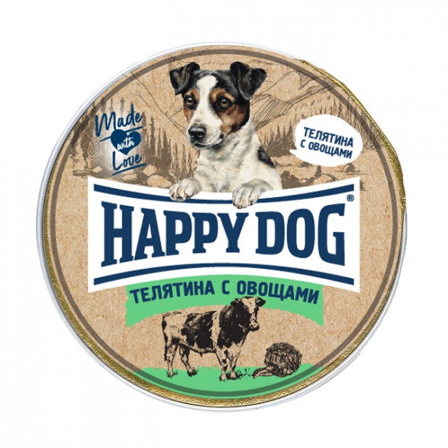 Happy Dog Паштет для собак Телятина с овощами 125 гр
