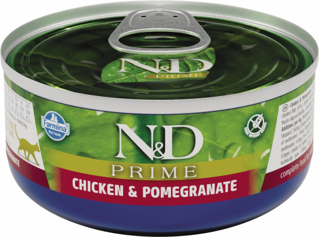 Консервы FARMINA N&D CAT PRIME CHICKEN, POMEGRANATE для взрослых кошек с курицей и гранатом - 70 го