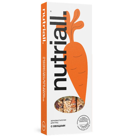 NUTRIALL палочки для птиц с овощами 90 гр