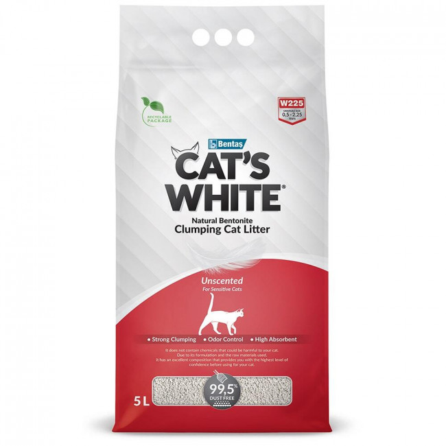 Наполнитель Cats White Natural комкующийся без аромата 5л