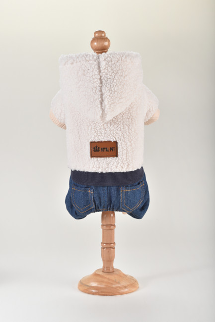 Костюм трикотаж Royal Pet "Барашек" с джинсами M, спинка 29см, об.гр. 50см, об.ш. 37см