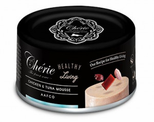 Pettric консервы для кошек Cherie Healthy Living/ Мусс из курицы и тунца 80г