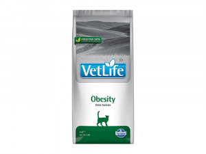 Полнорационный диетический корм для кошек Farmina Vet life Obesity для снижения веса, 2 кг