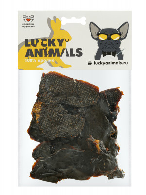 Лакомство Lucky Animals для собак "Печень кролика" 45 гр