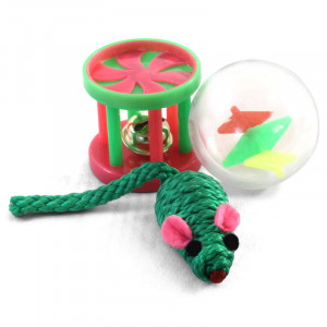 Игрушка д/кош. "Набор Активная игра" 15 (мяч, мышь, барабан)