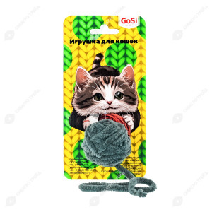 Игрушка для кошек GOSi  "Плюшевый клубок" зелёная травка