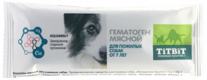 TiTBiT   Гематоген мясной для пожилых собак 35г