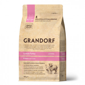 GRANDORF CAT Lamb&Turkey KITTEN (Ягненок с индейкой для котят) 400 гр.