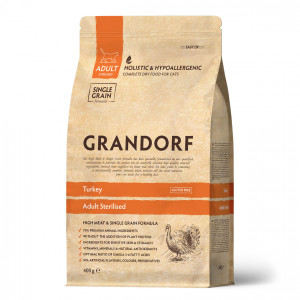 GRANDORF CAT Turkey STERILISED (Индейка для стерилизованных кошек) 400 гр.