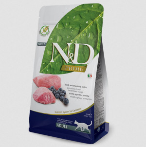 Farmina N&D Prime Cat Grain Free Lamb & Blueberry Adult сухой беззерновой корм для взрослых кошек с ягненком и черникой - 1,5 кг