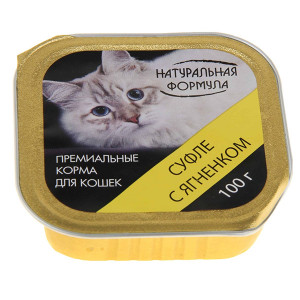 Натуральная Формула Влажный корм для кошек Суфле с ягнёнком 100 гр