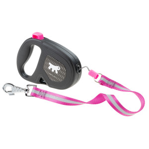 Рулетка FLIPPY ONE Reflex L фуксия, шнур 5м, 35кг