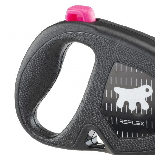 Рулетка FLIPPY ONE Reflex L фуксия, шнур 5м, 35кг