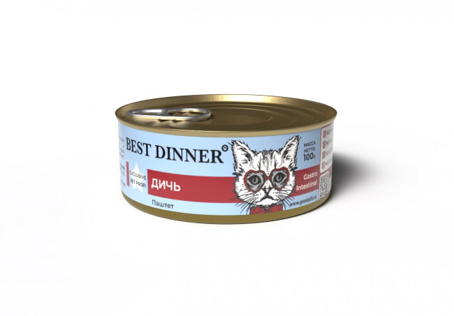 Best Dinner Exclusive Vet Profi Gastro Intestinal Дичь паштет 0,1кг